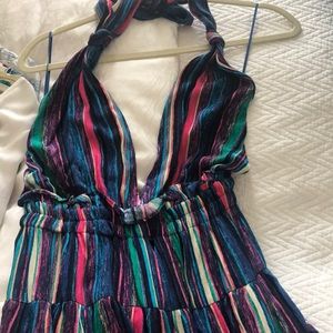 Tiered colorful maxi dress